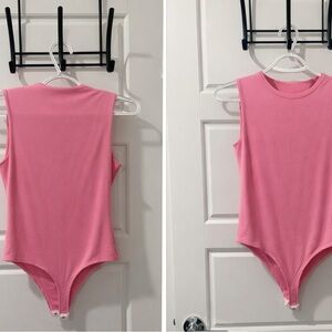 Pink Sleeveless Bodysuit